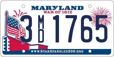 MD license plate 3MD1765