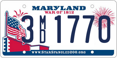 MD license plate 3MD1770