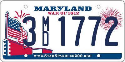 MD license plate 3MD1772