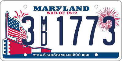 MD license plate 3MD1773