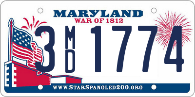 MD license plate 3MD1774