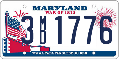 MD license plate 3MD1776