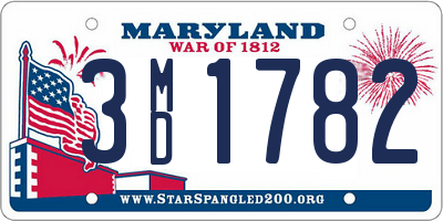 MD license plate 3MD1782