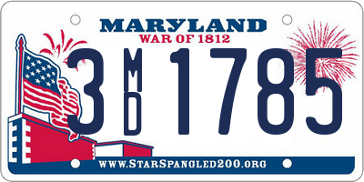 MD license plate 3MD1785