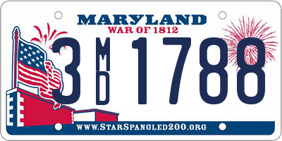 MD license plate 3MD1788