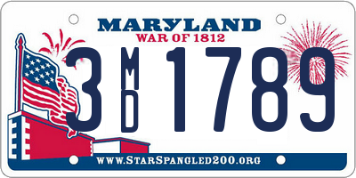 MD license plate 3MD1789