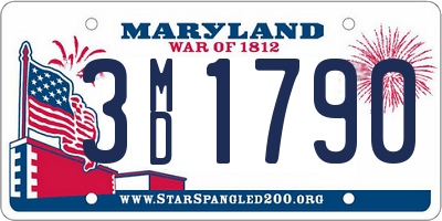 MD license plate 3MD1790