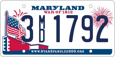 MD license plate 3MD1792