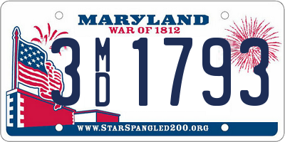 MD license plate 3MD1793