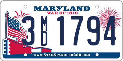 MD license plate 3MD1794