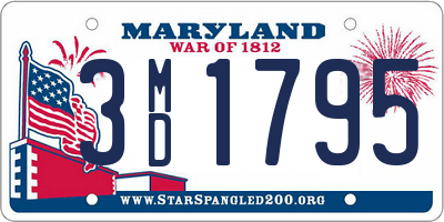 MD license plate 3MD1795