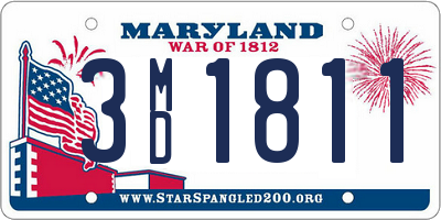 MD license plate 3MD1811