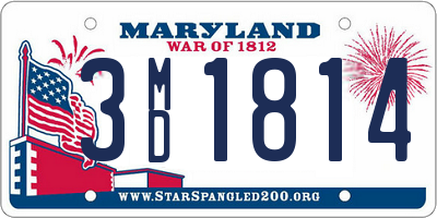 MD license plate 3MD1814