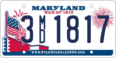 MD license plate 3MD1817