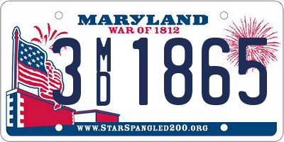 MD license plate 3MD1865