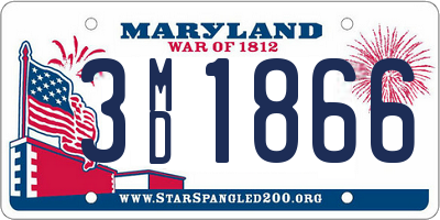 MD license plate 3MD1866