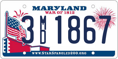 MD license plate 3MD1867