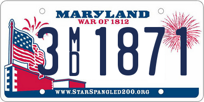 MD license plate 3MD1871