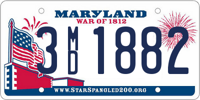 MD license plate 3MD1882