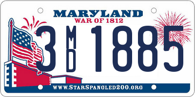 MD license plate 3MD1885