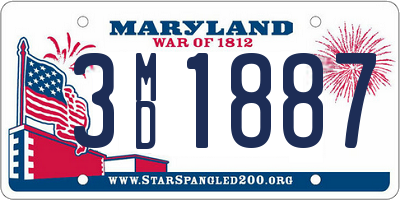 MD license plate 3MD1887