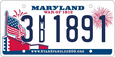 MD license plate 3MD1891