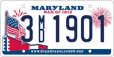 MD license plate 3MD1901