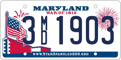 MD license plate 3MD1903