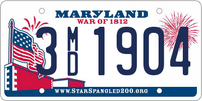 MD license plate 3MD1904