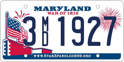 MD license plate 3MD1927