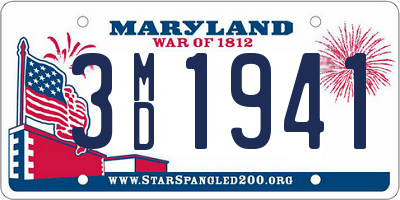 MD license plate 3MD1941