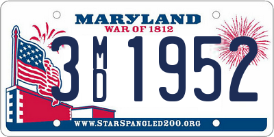 MD license plate 3MD1952