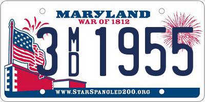 MD license plate 3MD1955