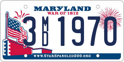 MD license plate 3MD1970