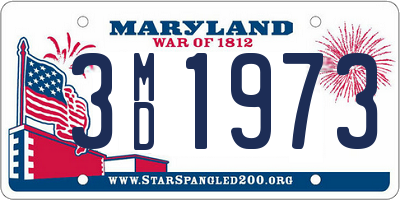 MD license plate 3MD1973