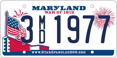 MD license plate 3MD1977