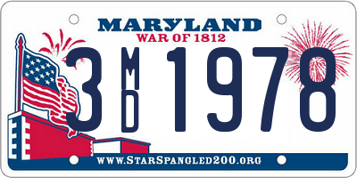 MD license plate 3MD1978