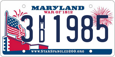 MD license plate 3MD1985