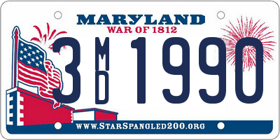 MD license plate 3MD1990