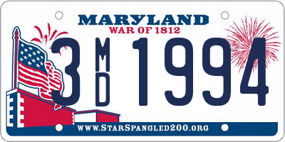 MD license plate 3MD1994