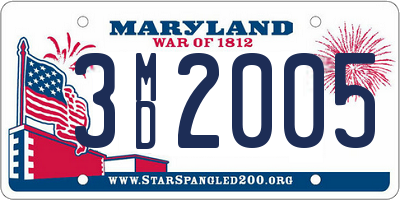 MD license plate 3MD2005