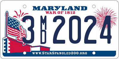 MD license plate 3MD2024