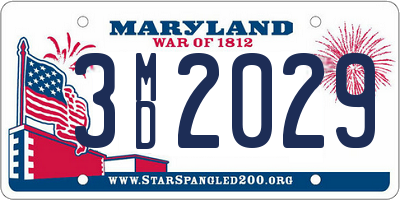 MD license plate 3MD2029