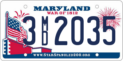 MD license plate 3MD2035