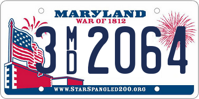 MD license plate 3MD2064