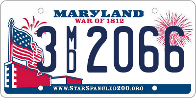 MD license plate 3MD2066