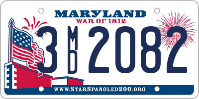 MD license plate 3MD2082