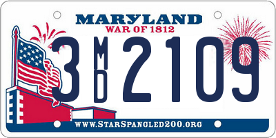 MD license plate 3MD2109