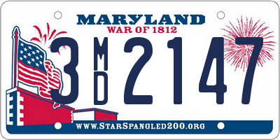 MD license plate 3MD2147