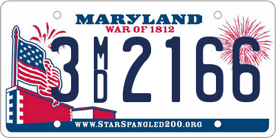 MD license plate 3MD2166